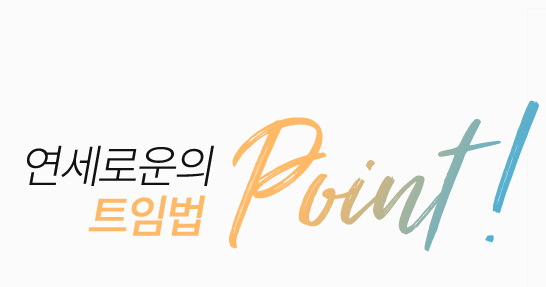 연세로운성형외과의 트임성형 point