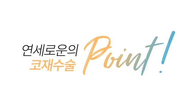 연세로운성형외과의 매부리코성형 point